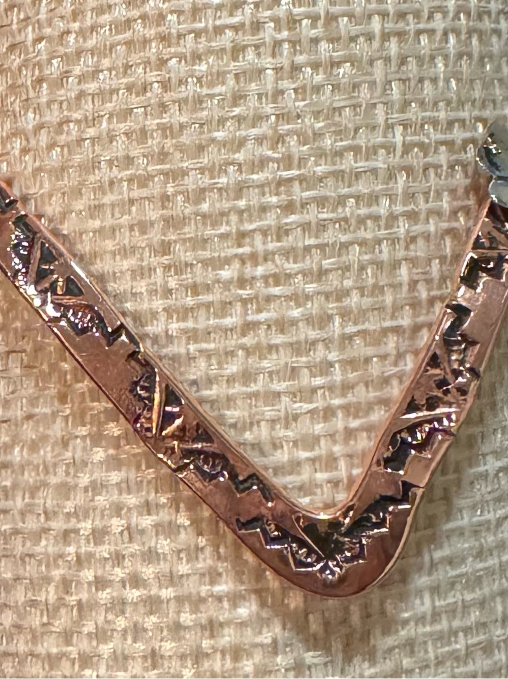 Native American Copper Chevron Cuff Bracelet